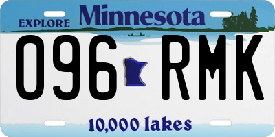 MN license plate 096RMK