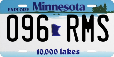 MN license plate 096RMS