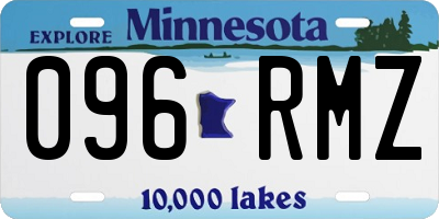 MN license plate 096RMZ