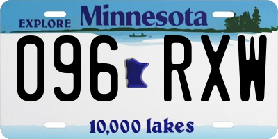 MN license plate 096RXW