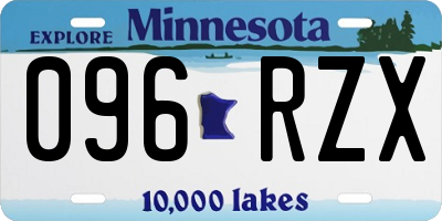 MN license plate 096RZX