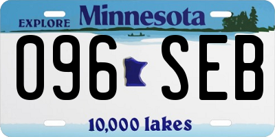 MN license plate 096SEB