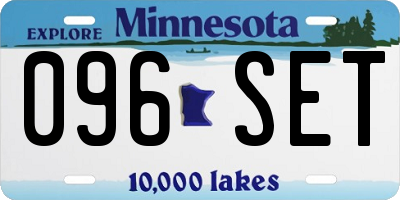 MN license plate 096SET