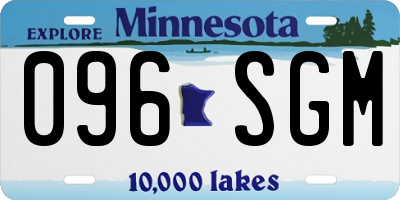 MN license plate 096SGM