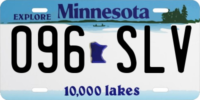 MN license plate 096SLV