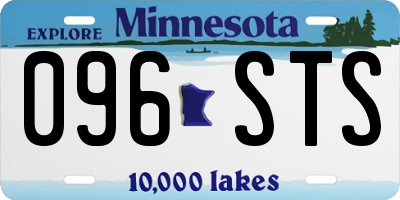 MN license plate 096STS