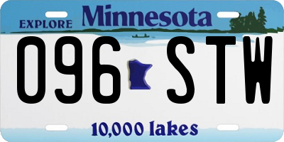 MN license plate 096STW