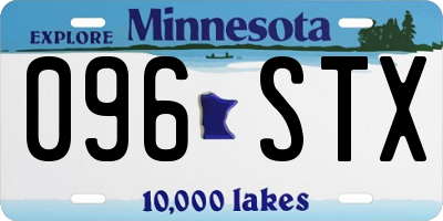 MN license plate 096STX
