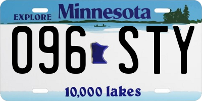 MN license plate 096STY