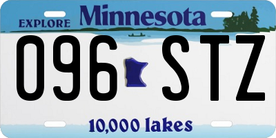 MN license plate 096STZ