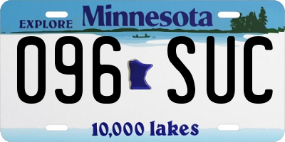 MN license plate 096SUC