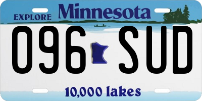 MN license plate 096SUD