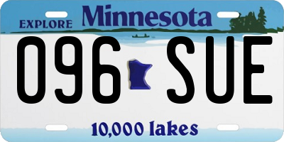 MN license plate 096SUE