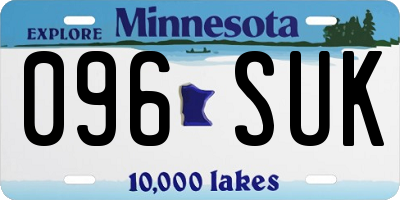 MN license plate 096SUK