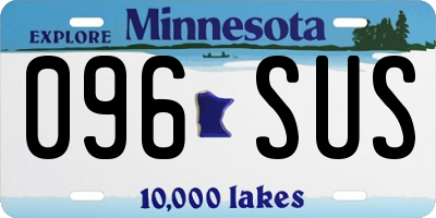 MN license plate 096SUS