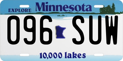 MN license plate 096SUW