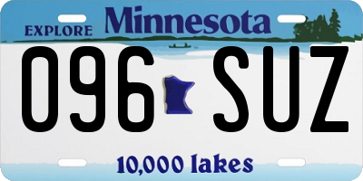 MN license plate 096SUZ