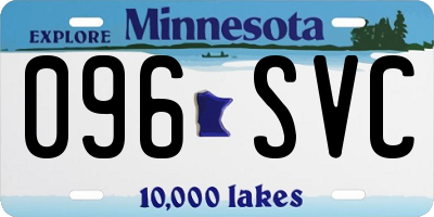 MN license plate 096SVC