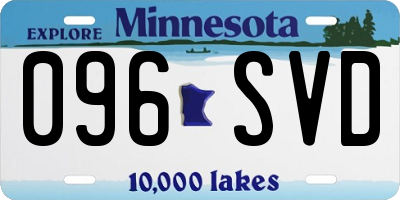 MN license plate 096SVD