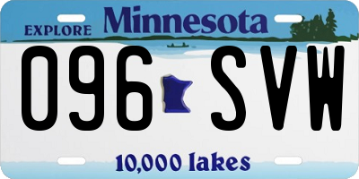 MN license plate 096SVW