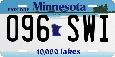 MN license plate 096SWI