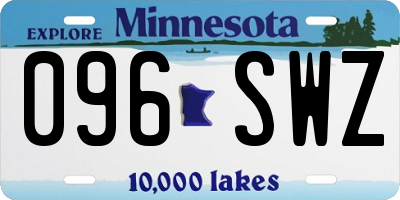 MN license plate 096SWZ