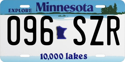 MN license plate 096SZR