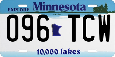 MN license plate 096TCW