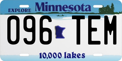 MN license plate 096TEM