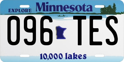 MN license plate 096TES