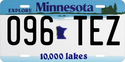 MN license plate 096TEZ