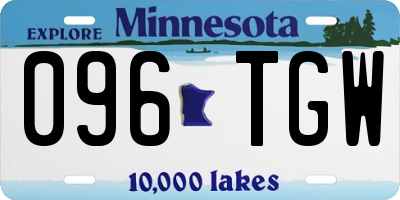 MN license plate 096TGW