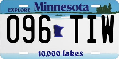MN license plate 096TIW