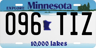 MN license plate 096TIZ