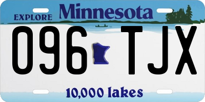 MN license plate 096TJX