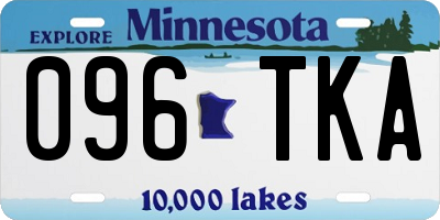 MN license plate 096TKA