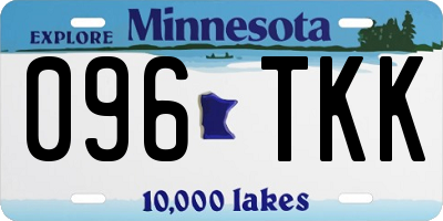 MN license plate 096TKK