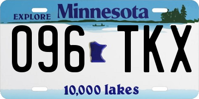 MN license plate 096TKX