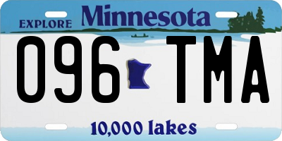 MN license plate 096TMA