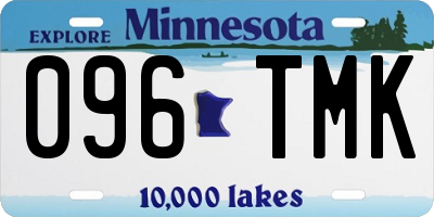 MN license plate 096TMK