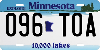 MN license plate 096TOA