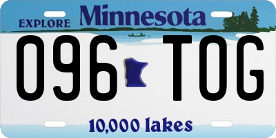 MN license plate 096TOG