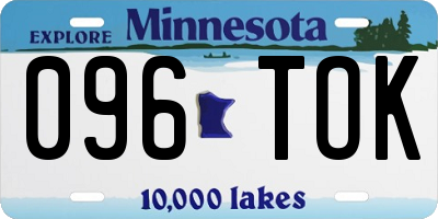 MN license plate 096TOK