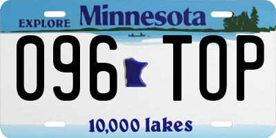 MN license plate 096TOP