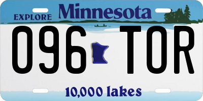 MN license plate 096TOR