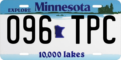 MN license plate 096TPC