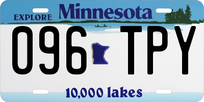 MN license plate 096TPY