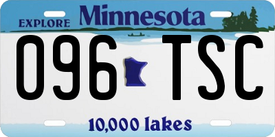 MN license plate 096TSC