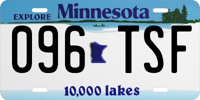 MN license plate 096TSF
