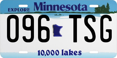 MN license plate 096TSG